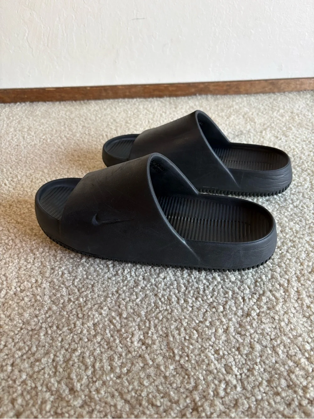 Men's Black Slide Sandals - Classic Slip-On Comfort